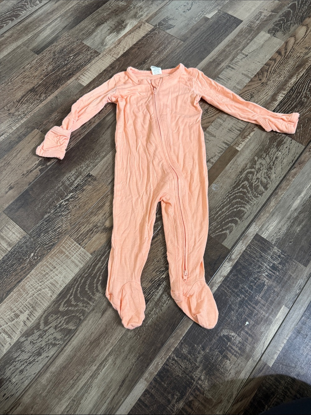 Kyte BABY Peach Zippered Footed One-Piece Pajama